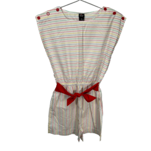 Vintage Dead Stock Ricki's Rainbow Striped Romper Medium‎